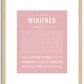 Winifred | Name Art Print