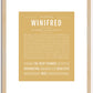 Winifred | Name Art Print