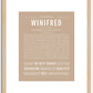 Winifred | Name Art Print