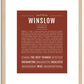 Winslow (male) | Name Art Print