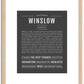 Winslow (male) | Name Art Print