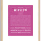 Winslow (male) | Name Art Print