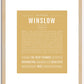 Winslow (female) | Name Art Print