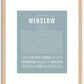 Winslow (male) | Name Art Print