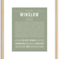 Winslow (male) | Name Art Print