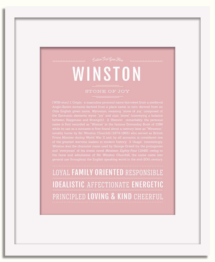 Frame Options | Dusty Rose | White Frame, Matted