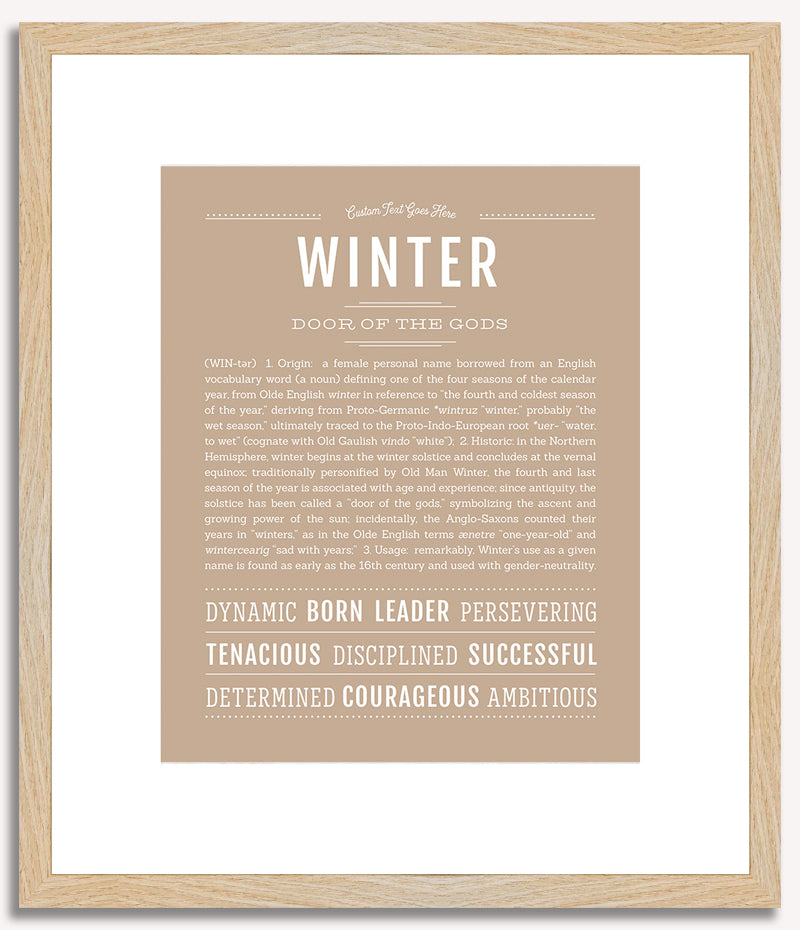 Winter | Name Art Print