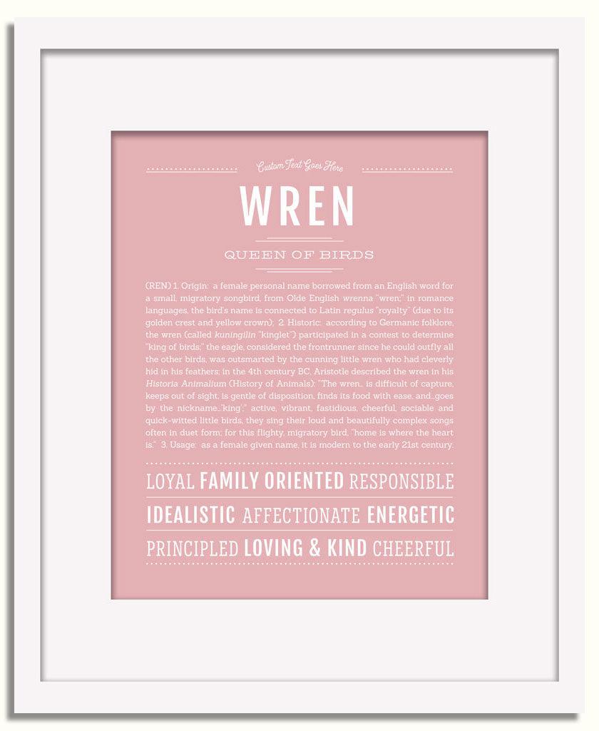 Frame Options | Dusty Rose | White Frame, Matted