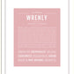 Wrenly | Name Art Print