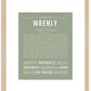 Wrenly | Name Art Print