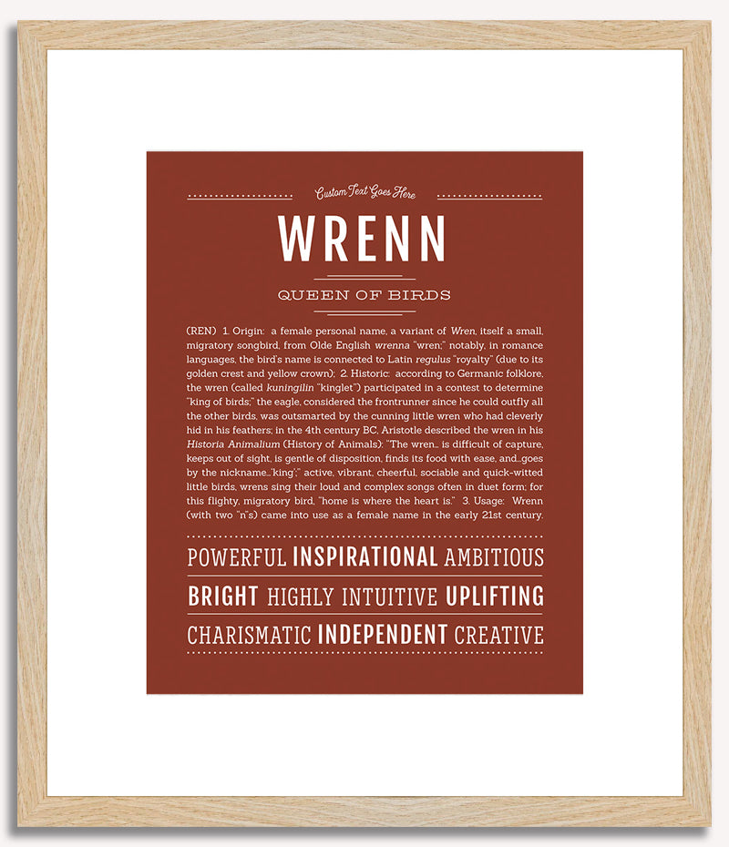 Wrenn | Name Art Print