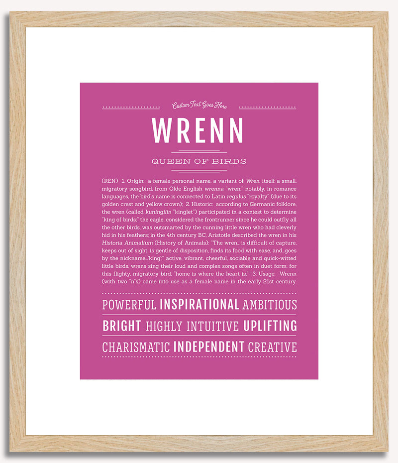 Wrenn | Name Art Print