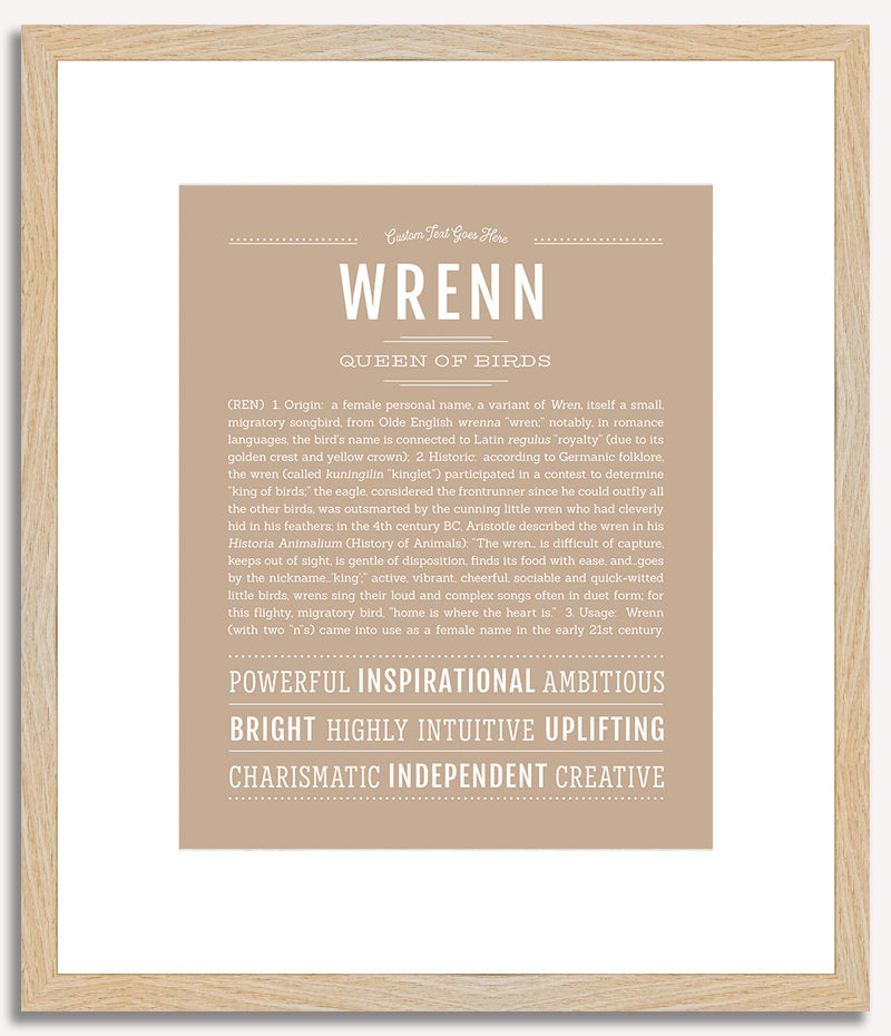 Wrenn | Name Art Print