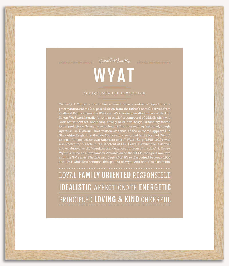 Wyat | Name Art Print