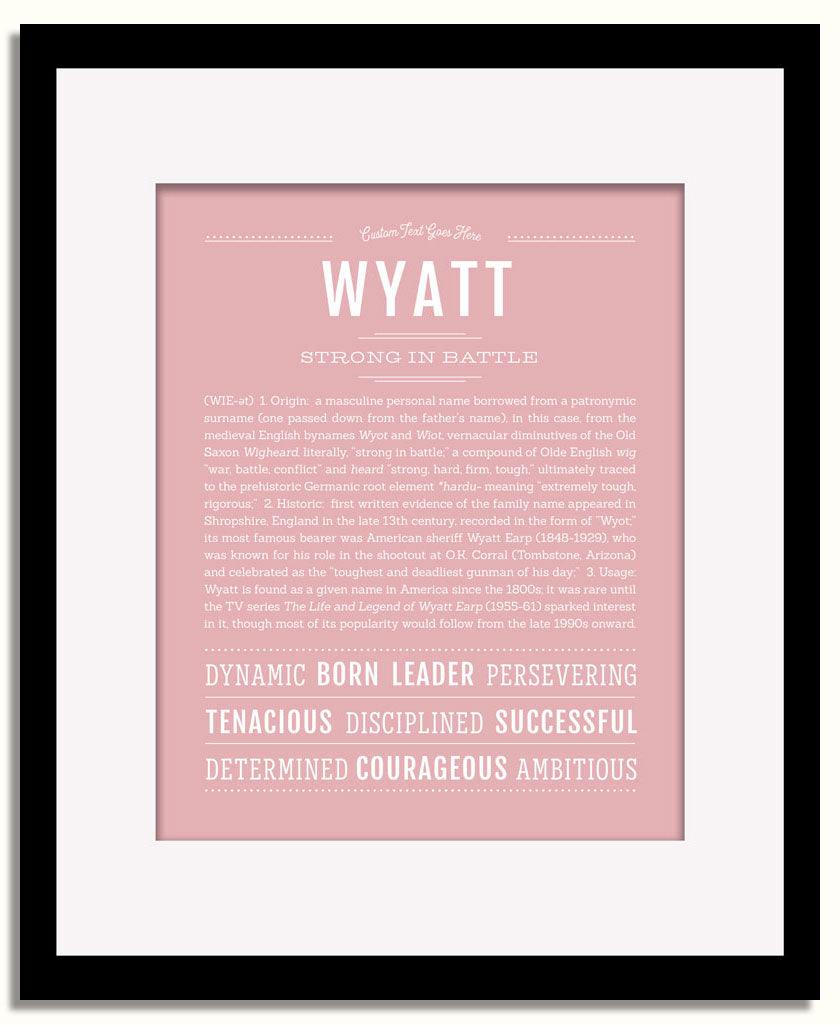 Frame Options | Dusty Rose | Black Frame, Matted