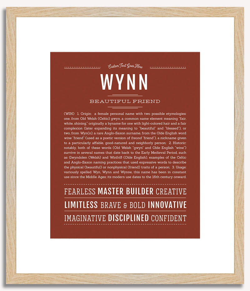 Wynn (female) | Name Art Print