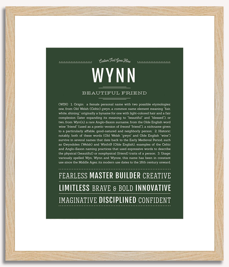 Wynn (female) | Name Art Print