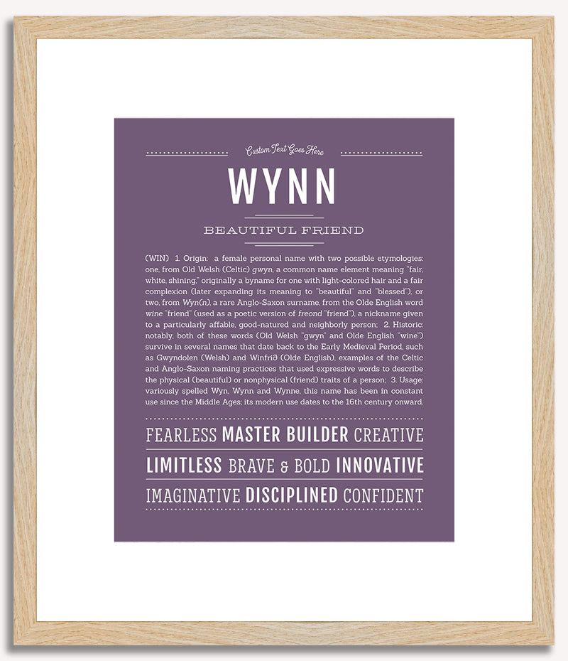 Wynn (female) | Name Art Print