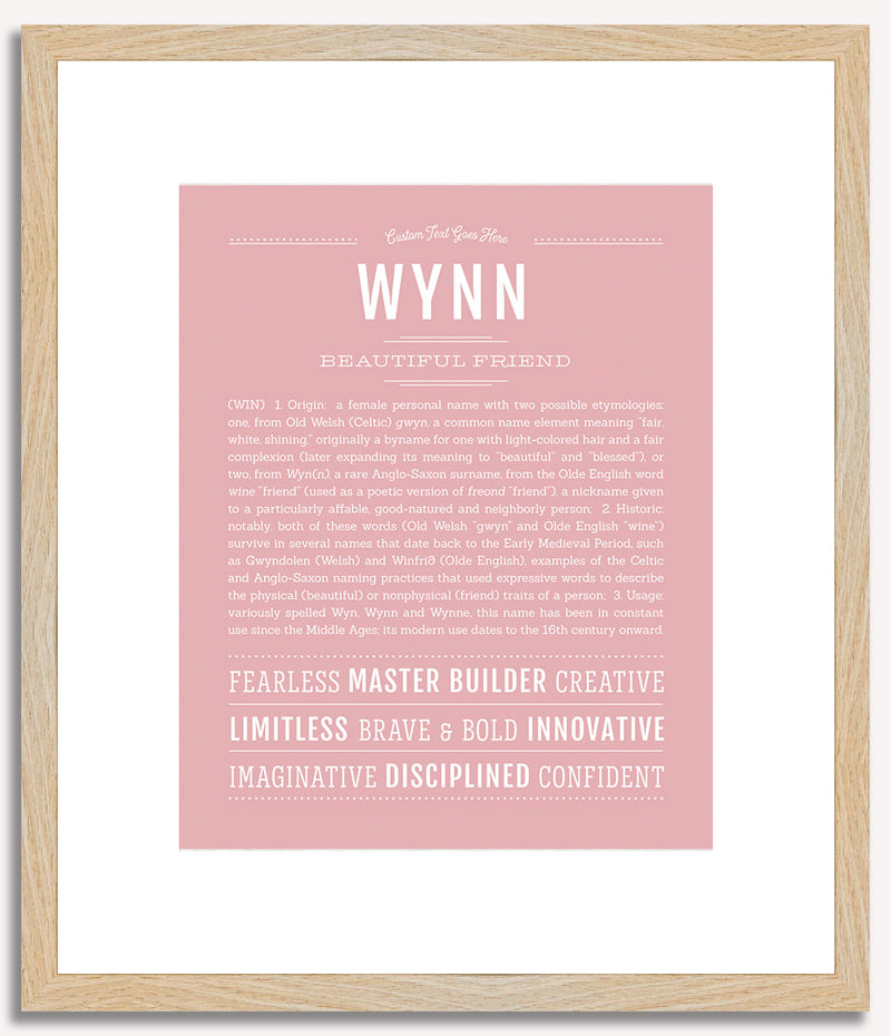 Wynn (female) | Name Art Print