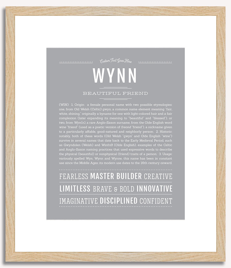 Wynn (female) | Name Art Print