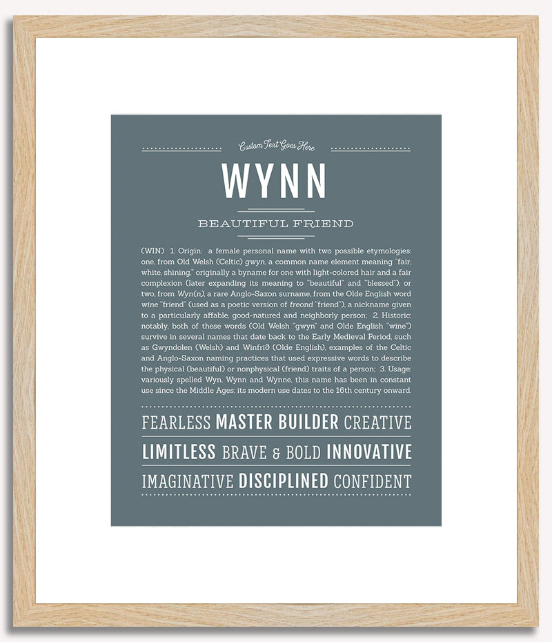 Wynn (female) | Name Art Print