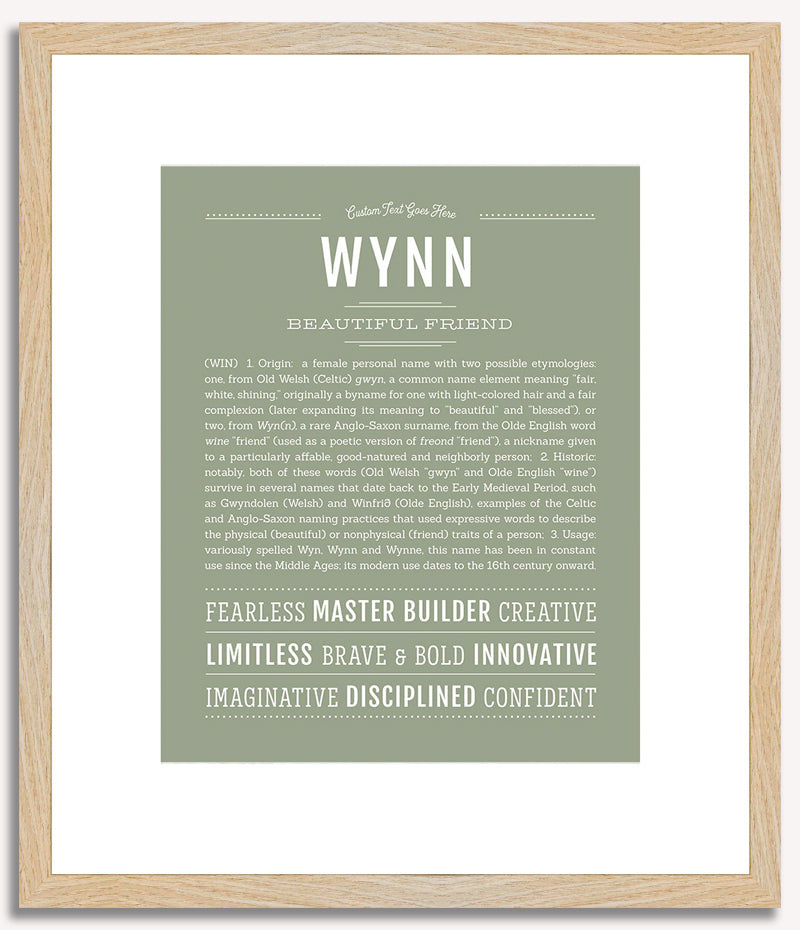 Wynn (female) | Name Art Print