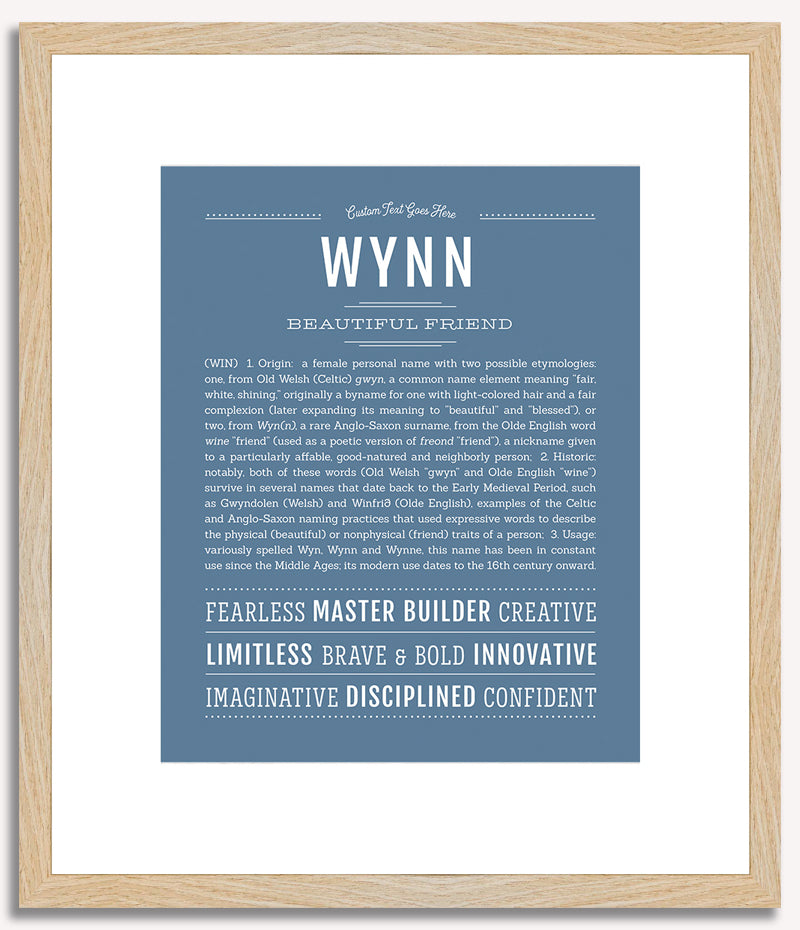 Wynn (female) | Name Art Print