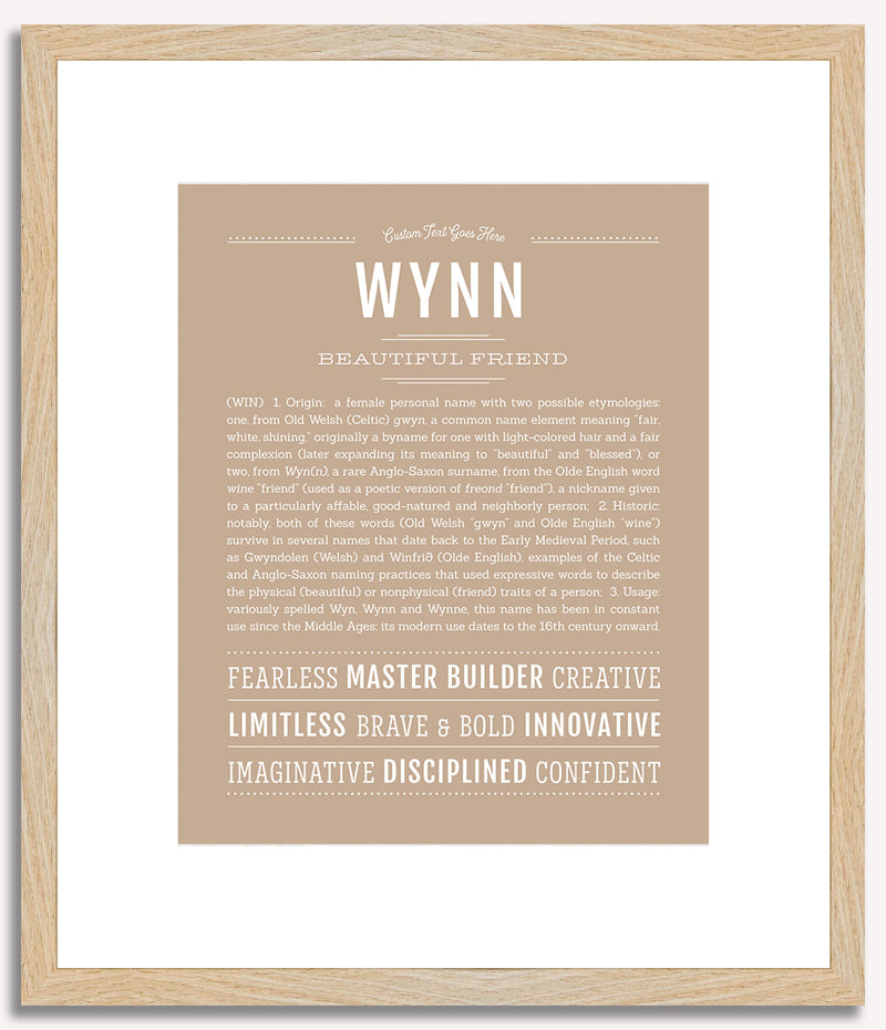 Wynn (female) | Name Art Print