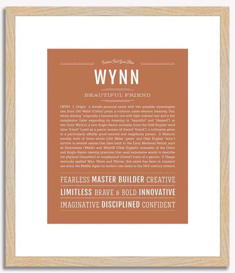 Wynn (female) | Name Art Print