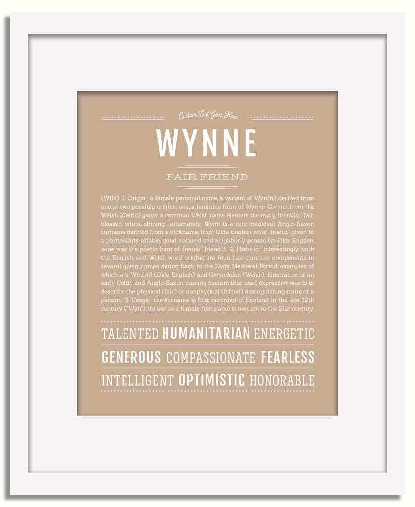 Frame Options | Tan | White Frame, Matted