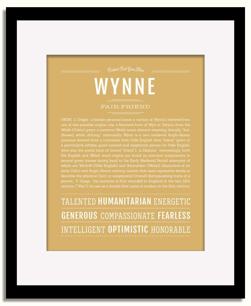 Frame Options | Matte Gold | Black Frame, Matted