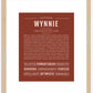 Wynnie | Name Art Print