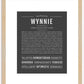 Wynnie | Name Art Print