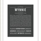 Wynnie | Name Art Print