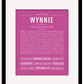 Wynnie | Name Art Print