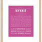 Wynnie | Name Art Print
