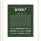 Wynnie | Name Art Print