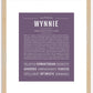 Wynnie | Name Art Print