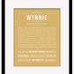 Wynnie | Name Art Print