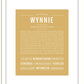 Wynnie | Name Art Print