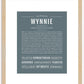 Wynnie | Name Art Print