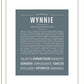 Wynnie | Name Art Print