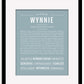 Wynnie | Name Art Print