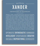 Xiander Xander Personalized Name Meaning Art Prints – Name Stories