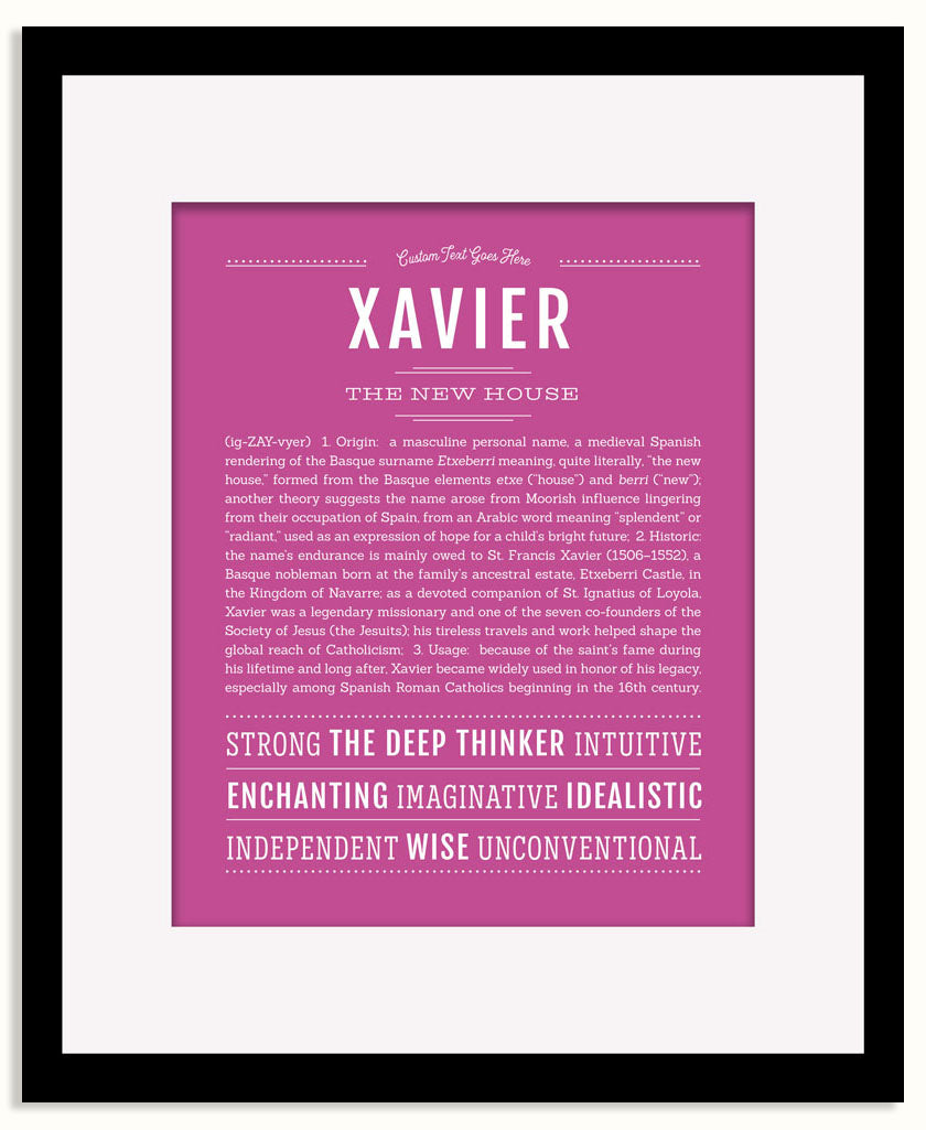 Frame Options | Dark Pink | Black Frame, Matted