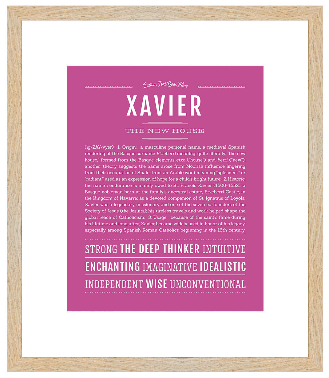 Frame Options | Dark Pink | Maple Frame, Matted