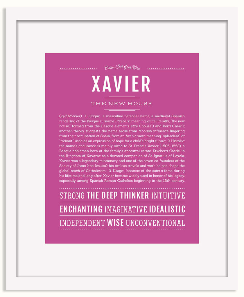 Frame Options | Dark Pink | White Frame, Matted