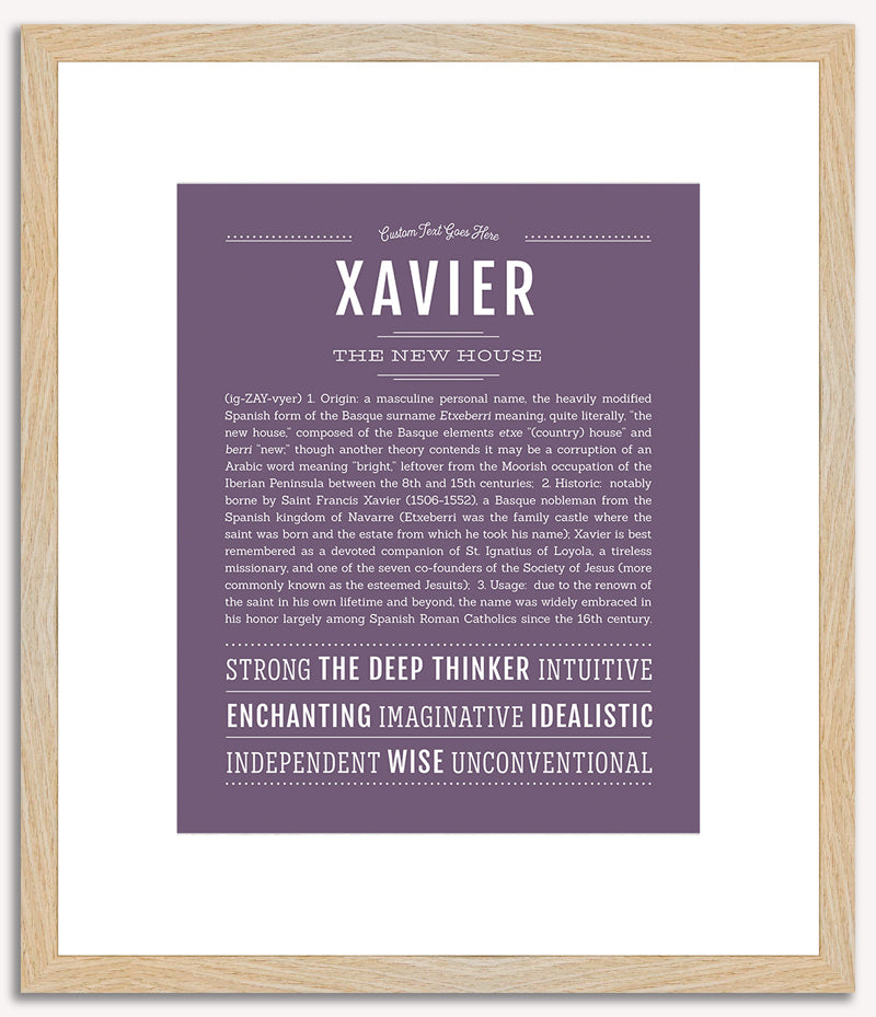 Xavier | Name Art Print