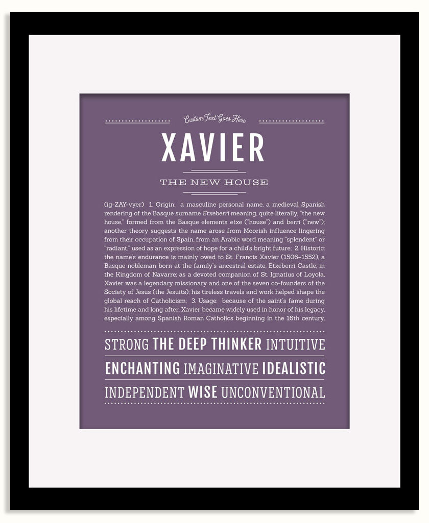 Frame Options | Deep Purple | Black Frame, Matted