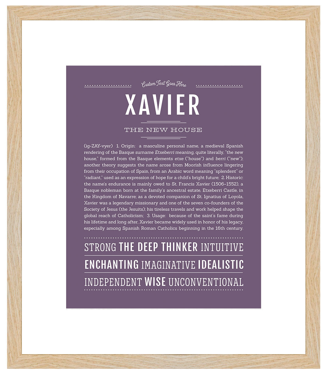 Frame Options | Deep Purple | Maple Frame, Matted